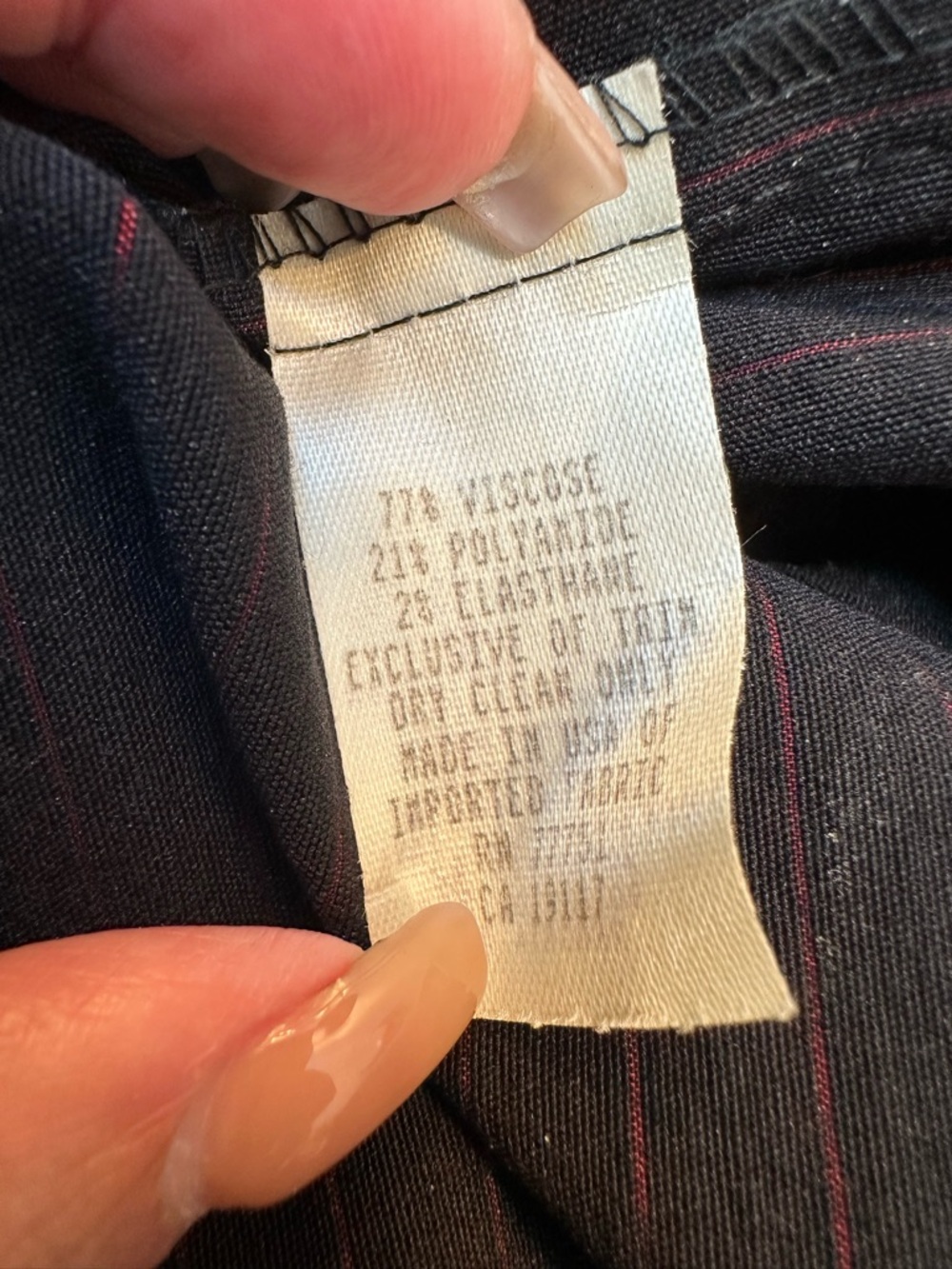 Vintage Betsey Johnson Y2K Retro Pinup Rockabilly Pinstripe Pencil Skirt Size M - Picture 9 of 10